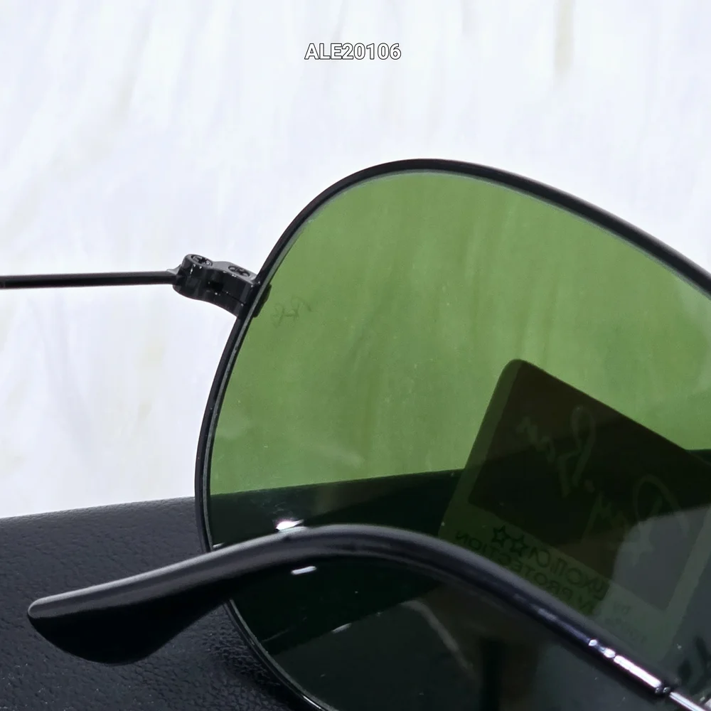 Ray-Ban Classic Aviator Sunglasses RB3025 58□14 140 Black and Green New